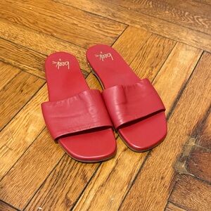 Beek.. Women's Red Slide Sandals